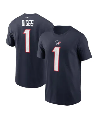 Nike Men's Stefon Diggs Navy Houston Texans Player Name Number T-shirt