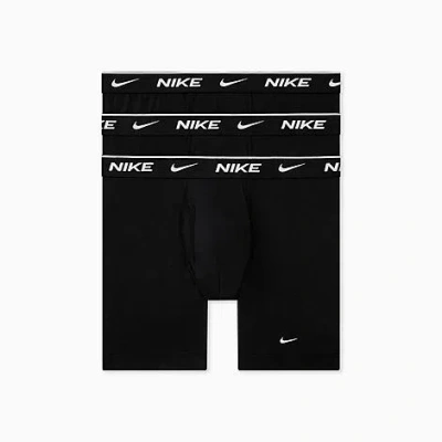 Nike Men's Stretch Cotton Boxer Briefs (3-pack) In Black