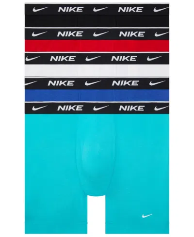 Nike Men's Stretch Cotton-blend Boxer Briefs, 5-pack In White