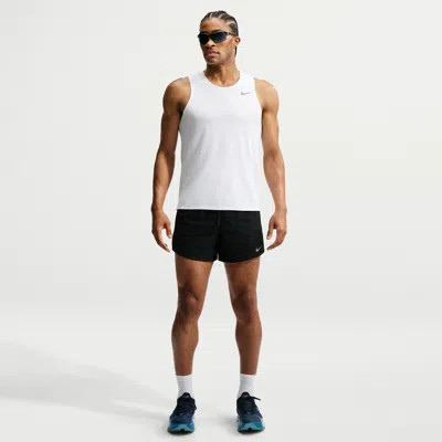 Nike Men's Stride Aero-fit 5" Brief-lined Running Shorts In White
