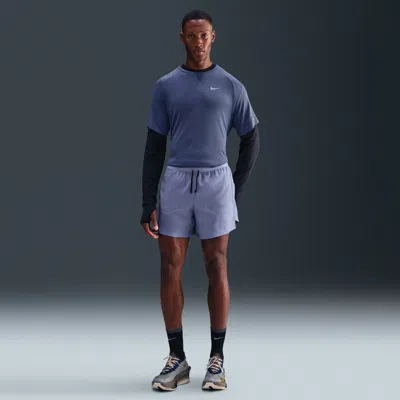 Nike Men's Stride Dri-fit 5" 2-in-1 Running Shorts In Blue