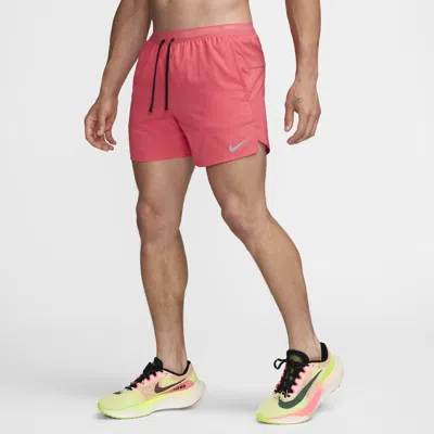 Nike Men's Stride Dri-fit 5" Brief-lined Running Shorts In Pink