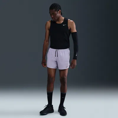 Nike Men's Stride Dri-fit 5" Brief-lined Running Shorts In Purple