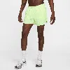 Nike Men's Stride Dri-fit 5" Brief-lined Running Shorts In Yellow