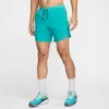 Nike Men's Stride Dri-fit 7" Brief-lined Running Shorts In Dusty Cactus/black