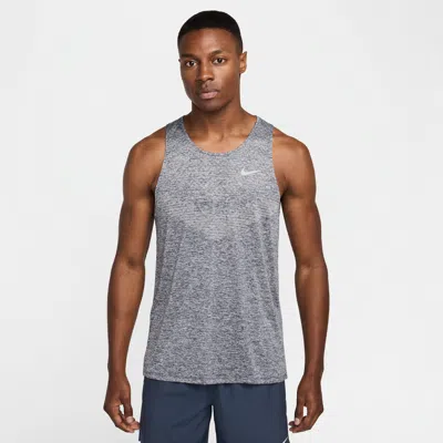 Nike Men's Stride Dri-fit Adv Running Tank Top In Thunder Blue/heather