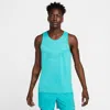 Nike Men's Stride Dri-fit Adv Running Tank Top In Green