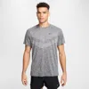 Nike Men's Stride Dri-fit Adv Short-sleeve Running Top In Black/heather