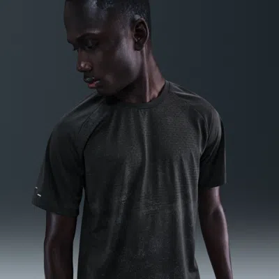 Nike Men's Stride Dri-fit Adv Short-sleeve Running Top With Reflective Accents In Black