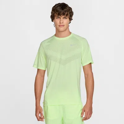 Nike Men's Stride Dri-fit Adv Short-sleeve Running Top In Yellow