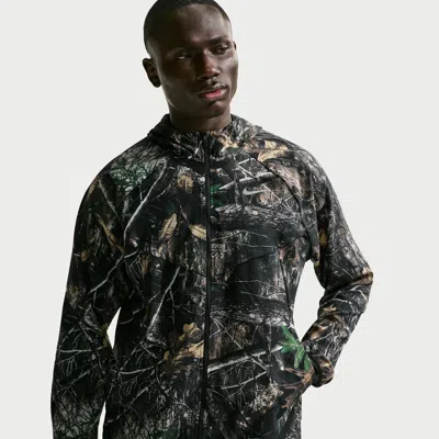 Nike Men's Stride Dri-fit Realtreeâ® Running Jacket In Black