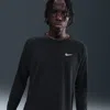 Nike Men's Stride Dri-fit Running Waffle Crew In Black