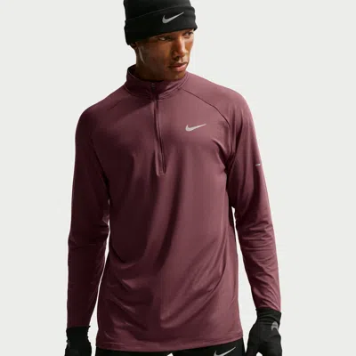 Nike Men's Stride Dri-fit 1/2-zip Running Mid Layer In Brown