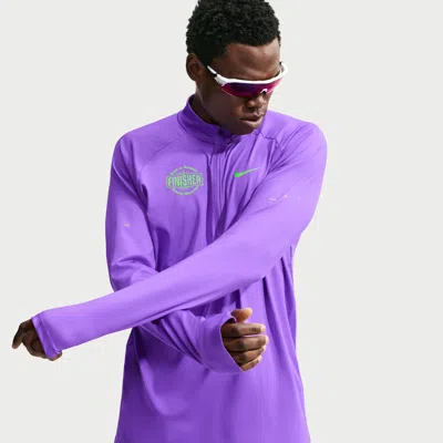 Nike Men's Stride Dri-fit 1/2-zip Running Top In Pink