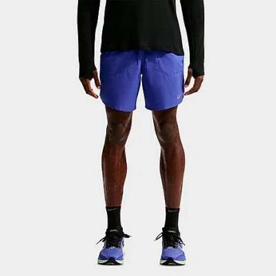 Nike Men's Stride Dri-fit 2-in-1 7" Running Shorts In Purple
