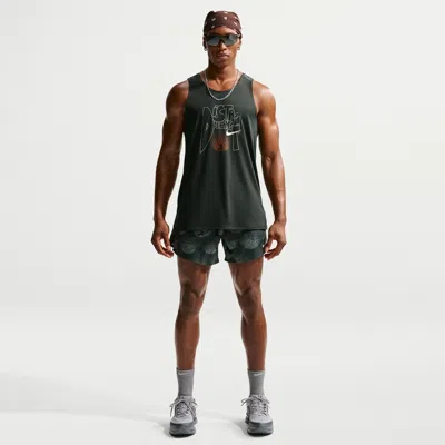 Nike Men's Stride Dri-fit 5" Brief-lined Running Shorts In Gray