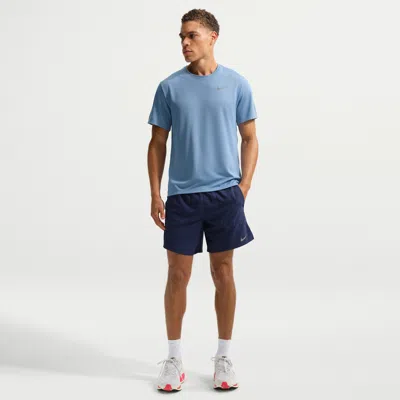 Nike Men's Stride Dri-fit 7" Brief-lined Running Shorts In Blue