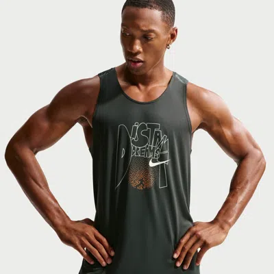 Nike Men's Stride Dri-fit Adv Running Tank Top In Green