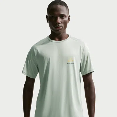 Nike Men's Stride Dri-fit Adv Short-sleeve Running Top In Gray