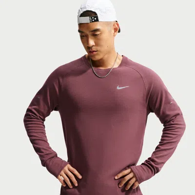 Nike Men's Stride Dri-fit Running Waffle Crew In Brown