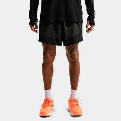 Nike Men's Stride Plus Dri-fit 5" Brief-lined Running Shorts In Black