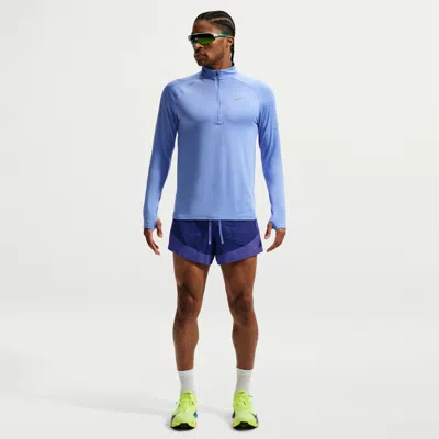 Nike Men's Stride Plus Dri-fit 5" Brief-lined Running Shorts In Blue