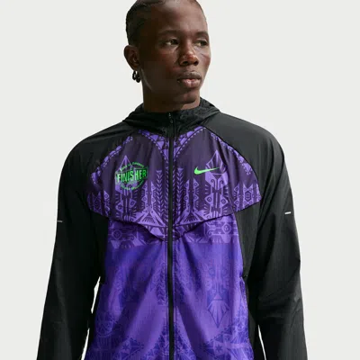 Nike Men's Stride Repel Uv Protection Running Jacket In Multi