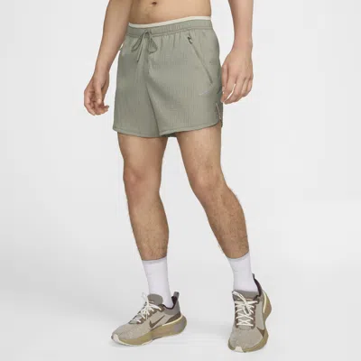 Nike Men's Stride Running Division Dri-fit 5" Brief-lined Running Shorts In Dark Stucco/light Bone