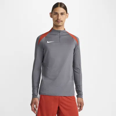 Nike Men's Strike Dri-fit Soccer 1/2-zip Drill Top In Grey