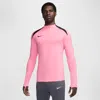Nike Men's Strike Dri-fit Soccer 1/2-zip Drill Top In Sunset Pulse/black/black