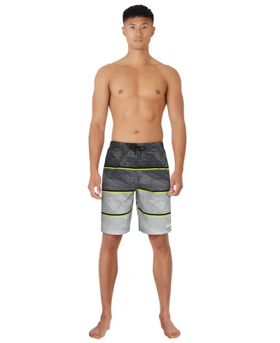 Nike Men's Striped Volley Swim Shorts In Black