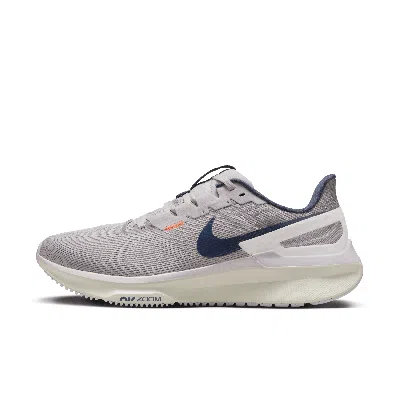 Nike Men's Structure 25 Road Running Shoes In Iron Ore/thunder Blue/orange