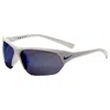 Nike Men's 69mm White Sunglasses In Blue