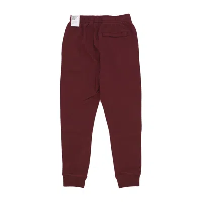 Nike Men's Sweatpants Club Jogger Bb Night Maroon/night Maroon/white In Red