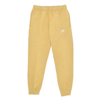 Nike Men's Sweatpants Club Jogger Bb Wheat Gold/wheat Gold/white In Yellow