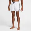 Nike Men's Swim 5" Volley Shorts In White