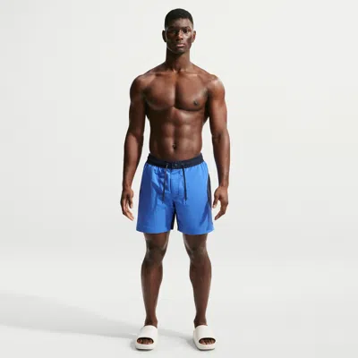 Nike Men's Swim 7" Fully Lined Volley Short In Blue