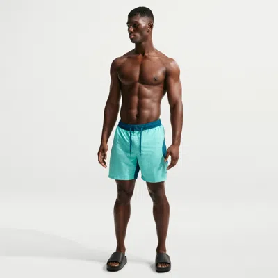Nike Men's Swim 7" Fully Lined Volley Short In Blue