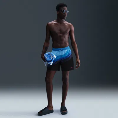 Nike Men's Swim 7" Fully Lined Volley Shorts In Blue