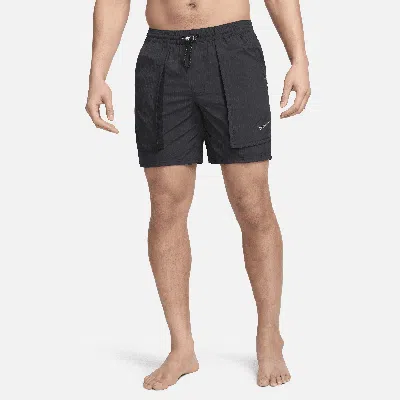Nike Men's Swim 7" Volley Shorts In Black
