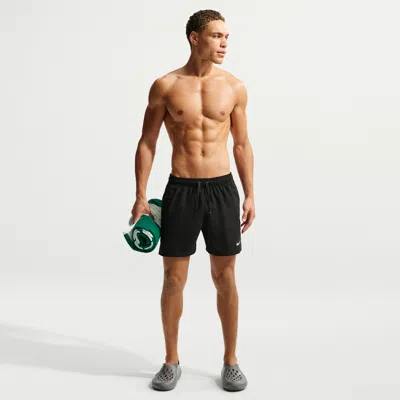 Nike Men's Swim Breaker 5" Brief-lined Volley Short In Black