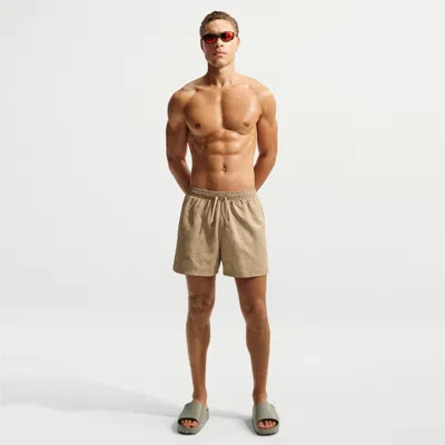 Nike Men's Swim Fadeaway Essential 7" Fully Lined Volley Short In Brown