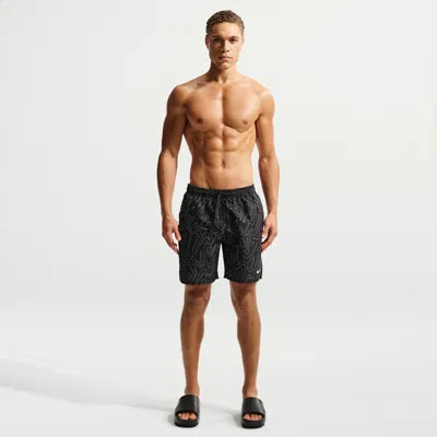 Nike Men's Swim Breaker 7" Brief-lined Volley Short In Blue