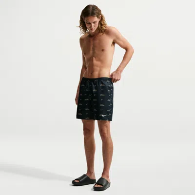 Nike Men's Swim Breaker 7" Brief-lined Volley Short In Black