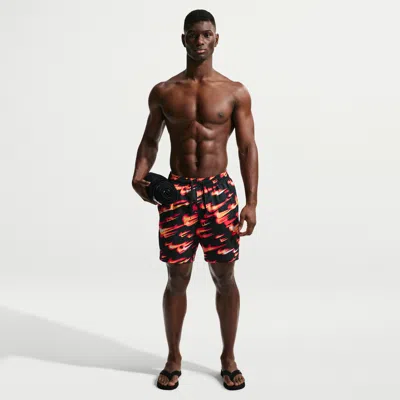Nike Men's Swim Breaker 7" Brief-lined Volley Short In Blue