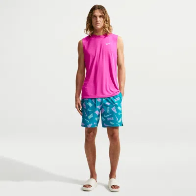 Nike Men's Swim Breaker 7" Brief-lined Volley Short In Purple