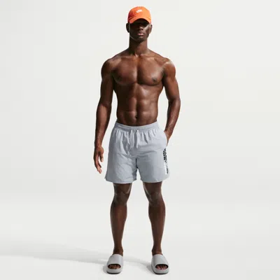 Nike Men's Swim Breaker 7" Fully Lined Volley Short In White