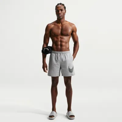 Nike Men's Swim Breaker 7" Fully Lined Volley Short In Gray