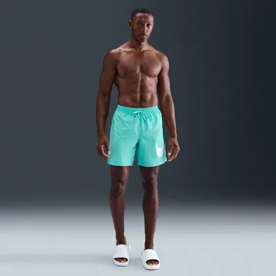 Nike Men's Swim Breaker 7" Fully Lined Volley Shorts In Green