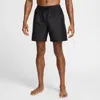 Nike Men's Swim Breaker 7" Fully Lined Volley Shorts In Black